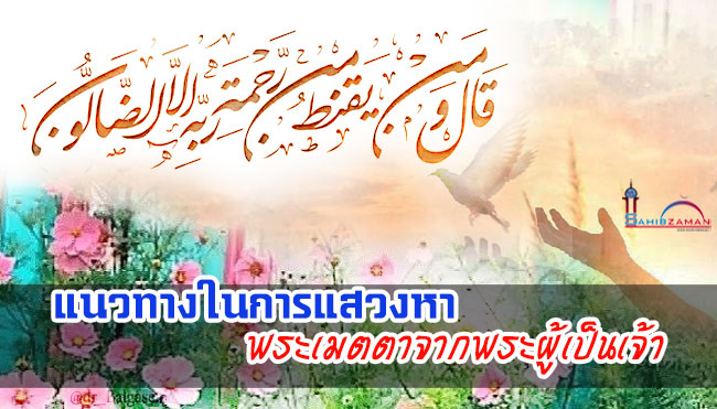 แนวทางในการแสวงหาพระเมตตาจากพระผู้เป็นเจ้า